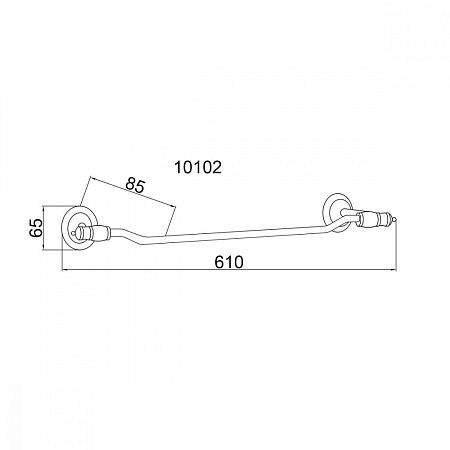 Полотенцедержатель Boheme Palazzo 10102 золото