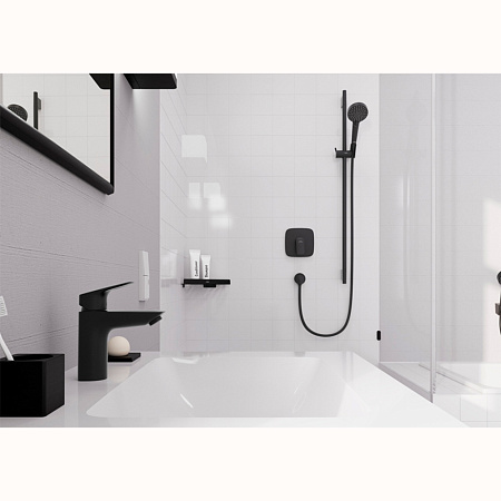 Смеситель Hansgrohe Logis 71107670 для раковины, черный матовый