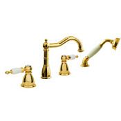 Смеситель Boheme Oro 395 на борт ванны, врезной, золото