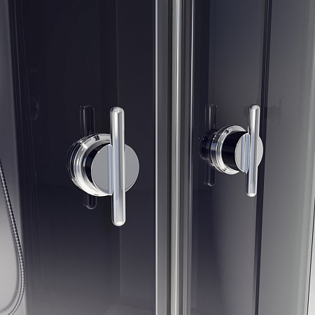 Душевая кабина Niagara Eco E80/40/TN/BK 80x80x195 L/R стекло тонированное/профиль серебро