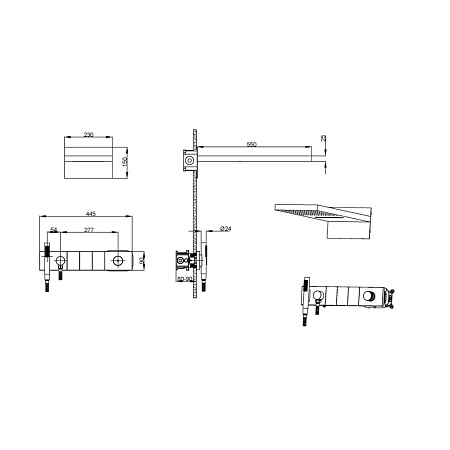 Душевой комплект Boheme Zodiac 132-CR для душа, хром