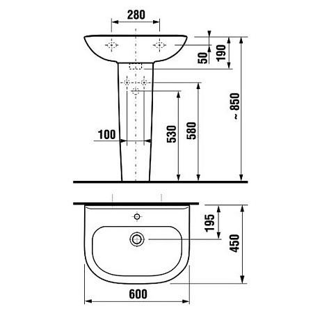 Раковина Jika Olymp 8106130001049 60x45x19 белый