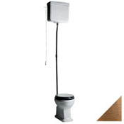 Унитаз напольный Simas Londra LO901bi вертикальный выпуск, с высоким бачком, орех/бронза