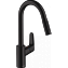 Смеситель Hansgrohe Focus 31815670 для кухонной мойки, с выдвижным изливом, черный матовый