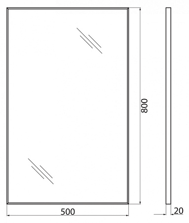 Зеркало BelBagno SPC-AL 50х80 хром