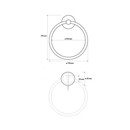 Полотенцедержатель Bemeta Dark 104104060 круглый