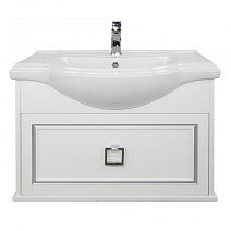 Тумба с раковиной Tessoro Foster TS-F9080-CH-W-S 80 подвесная, белый с патиной серебро Тумба с раковиной Tessoro Foster TS-F9080-CH-W-S 80 подвесная, белый с патиной серебро