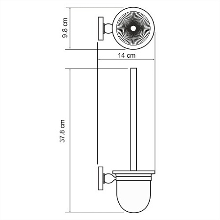 Ёршик WasserKRAFT Diemel K-2227 хром/белый