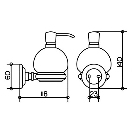 Дозатор Keuco Astor 02153019000 хром/белый