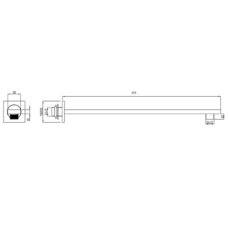 Душевой кронштейн RGW Shower Panels 21140422-01 хром