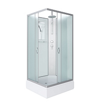 Душевая кабина Niagara Classic NG-33984-14QBKT 90x80x210 стекло матовое/профиль серебро