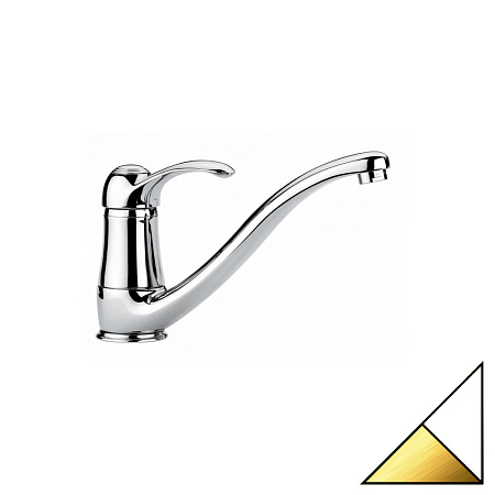 Смеситель Emmevi Harmony 22095BO для кухонной мойки, белый/золото