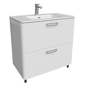 Тумба с раковиной IDDIS Brick BRI80WFi95K белый