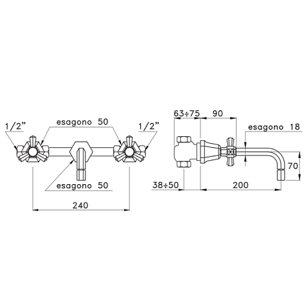 Смеситель Stella Eccelsa EC 01001 CR00  для раковины, хром