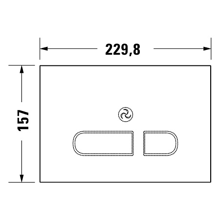 Кнопка смыва Duravit DuraSystem WD5003012000 стекло белое