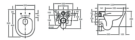 Чаша для унитаза подвесного Jacob Delafon Rodin+ EDY102-00