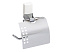 Держатель туалетной бумаги WasserKRAFT Leine K-5025WHITE с крышкой, хром/белый