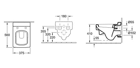 Унитаз подвесной Villeroy & Boch Memento 562810R2 star white