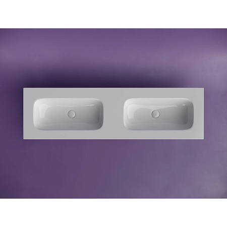 Раковина накладная Ceramica Nova Grace CN7023wx 161x45,7x13,7 без отв. под смес., белый