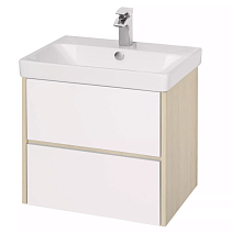 Тумба с раковиной Aquaton Сканди 1A251801SDB20 70 2 ящика, белый/дуб верона