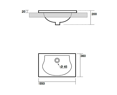 Раковина Kerasan Bentley 394001*0 55x36 белый