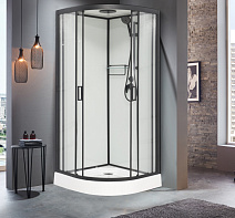 Душевая кабина Frank F409М Black 90x90x220 черный Душевая кабина Frank F409М Black 90x90x220 черный