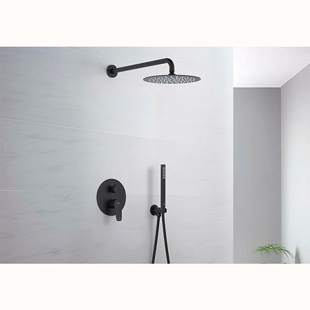 Душевой комплект Aquatek Бетта AQ1172MB черный матовый