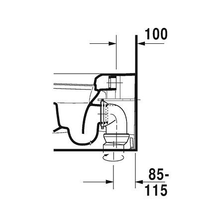 Унитаз приставной Duravit ME by Starck 2169590000+611000002000300 с функцией биде, белый