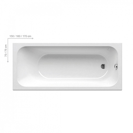 Ванна акриловая Ravak Chrome C721300000 150x70