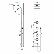 Душевая панель RGW Shower Panels 21140104-04 черный Душевая панель RGW Shower Panels 21140104-04 черный
