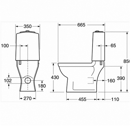 Унитаз-компакт Gustavsberg Logic 5695 GB115695301707