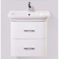 Тумба с раковиной  BelBagno Alpina  ALPINA-600-2C-SO-BL 60 bianco lucido, 2 ящика, подвесная