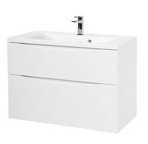 Тумба с раковиной BelBagno Marino MARINO-H60-800-2C-SO-BL-P + BB800/450-LV-MR-AST 80 bianco lucido