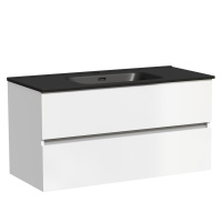 Тумба с раковиной Sancos Urban 100 UR100W белый/черный