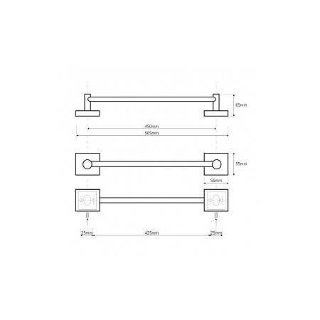 Полотенцедержатель Bemeta Beta 132104022 45