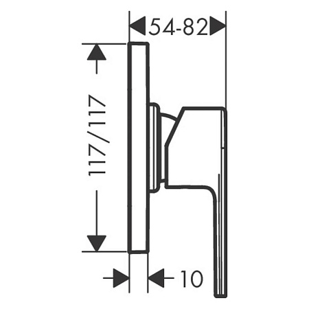 Смеситель Hansgrohe Vernis Shape 71658670 для душа, черный матовый