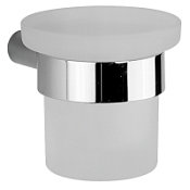 Стакан Cisal System SY09050021 подвесной, матовое стекло/хром