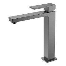 Смеситель Boheme Qubic 472-GM для раковины, высокий, оружейная сталь