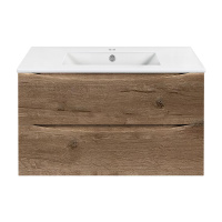 Тумба с раковиной Vincea Mia VMC-2MC900VO 90 подвесная, 2 выкатных ящика, V.Oak