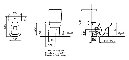 Унитаз-компакт VitrA S20 5512B003-0092 с функцией биде