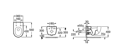 Чаша для унитаза подвесного Roca Meridian-N 346247000