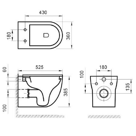 Унитаз подвесной BelBagno Onda BB066CHR белый