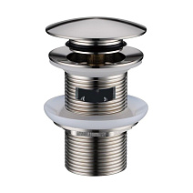 Донный клапан Boheme 612/2-NB для раковины, с переливом, никель брашированный