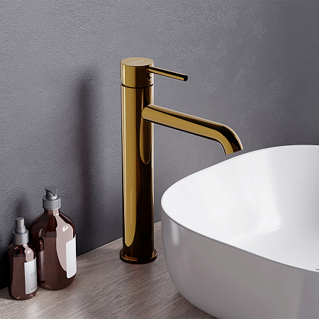 Смеситель Damixa Scandinavian Pure 360250600 для раковины, золото