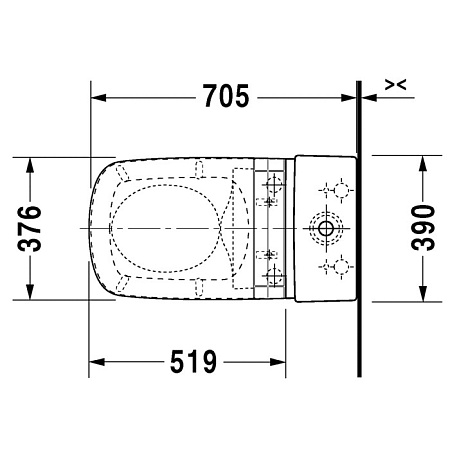 Унитаз-компакт Duravit  DuraStyle 2156590000+611200002000300+0935100005  микролифт
