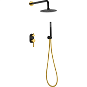 Душевой комплект Boheme Uno 464-BG для душа, черный/золото