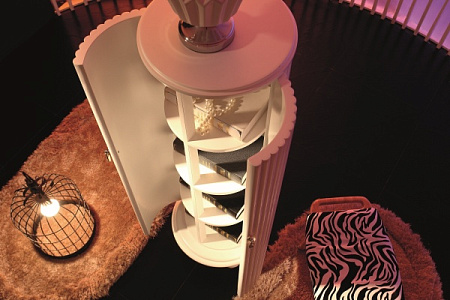 Шкаф-пенал Tessoro Rivoli TS-RI912-S-W/G 45 белый/цоколь с ножками золото