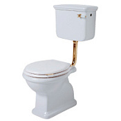 Унитаз напольный Simas Lante LA02bi с низким бачком, с передней ручкой золото