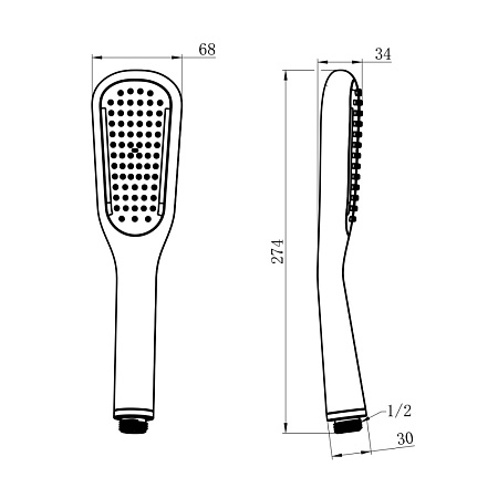 Душевая лейка Lemark LM0411BL черный