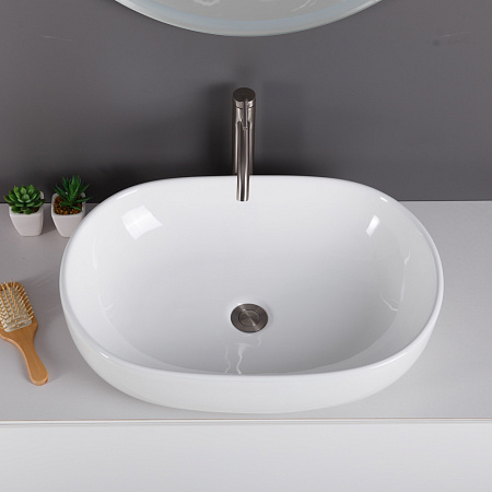 Раковина накладная BelBagno BB1084 41.5x59.5x14 белый